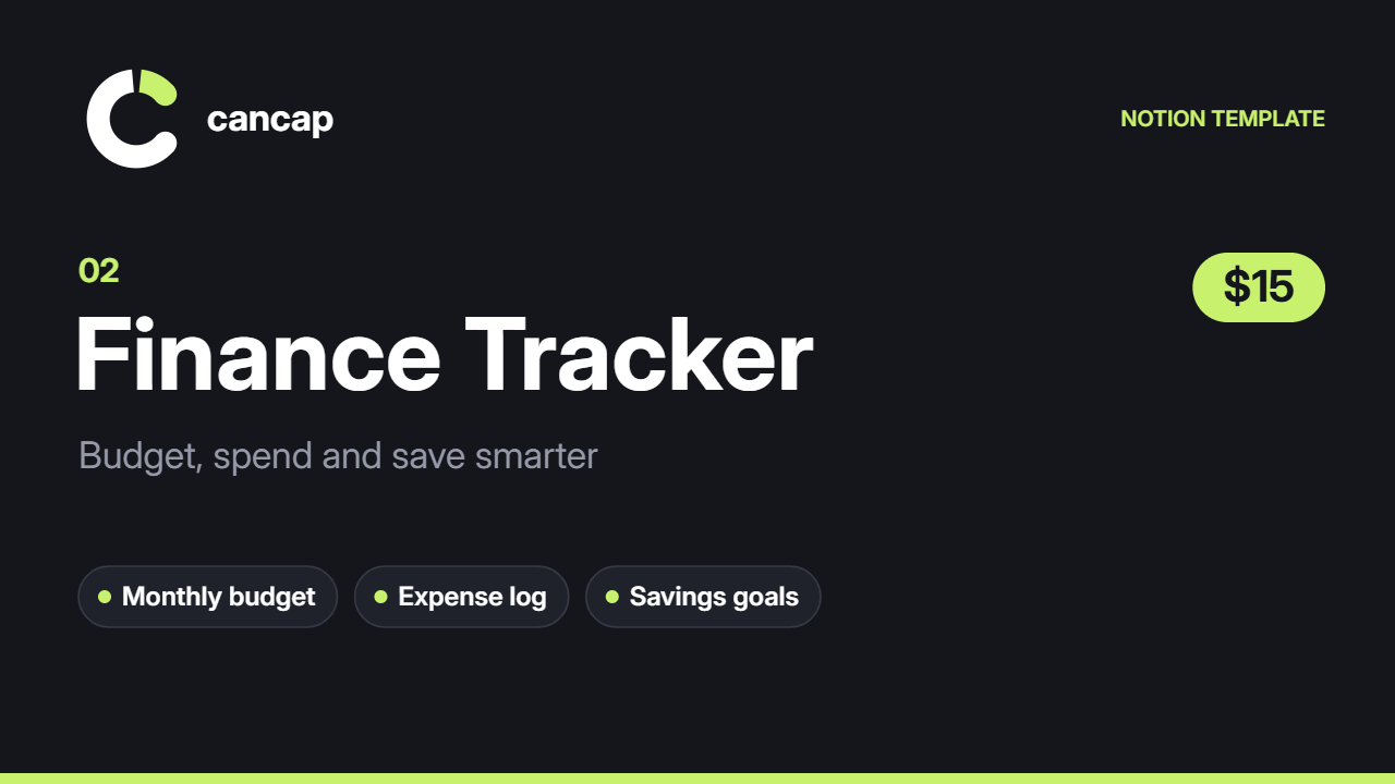 Finance Tracker — Notion Budget & Money Planner