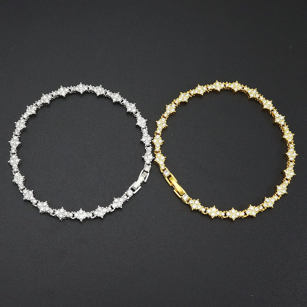 Classic Cluster Tennis Bracelet | Gold