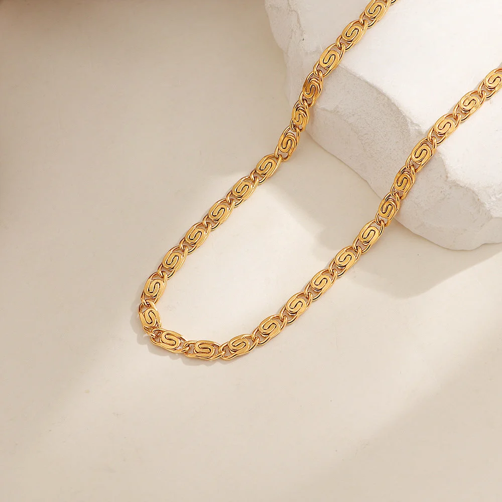 Nusa Woven Chain Necklace | Gold