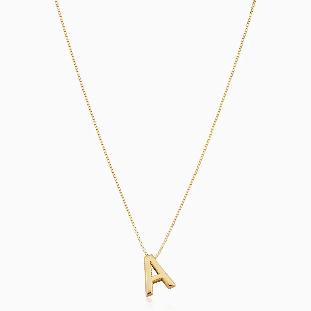 Love letter initial necklace | White Gold