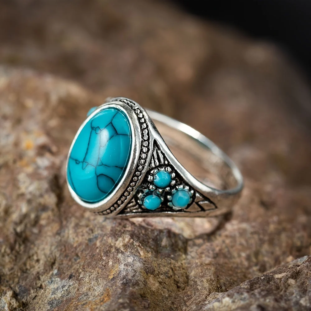 Nomad Blue Stone Ring | White Gold