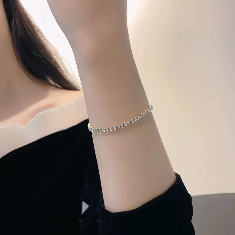 Vionelle Marquise Tennis Bracelet | Gold