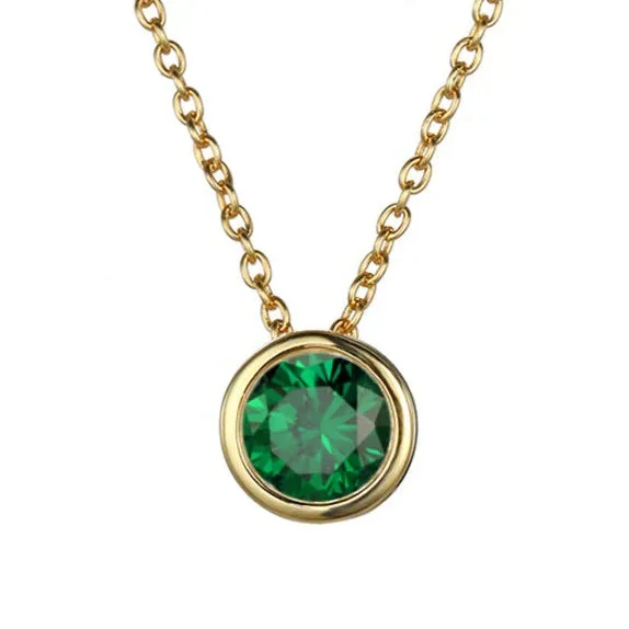 Lunaria Gemmara Birthstone Necklace | Gold