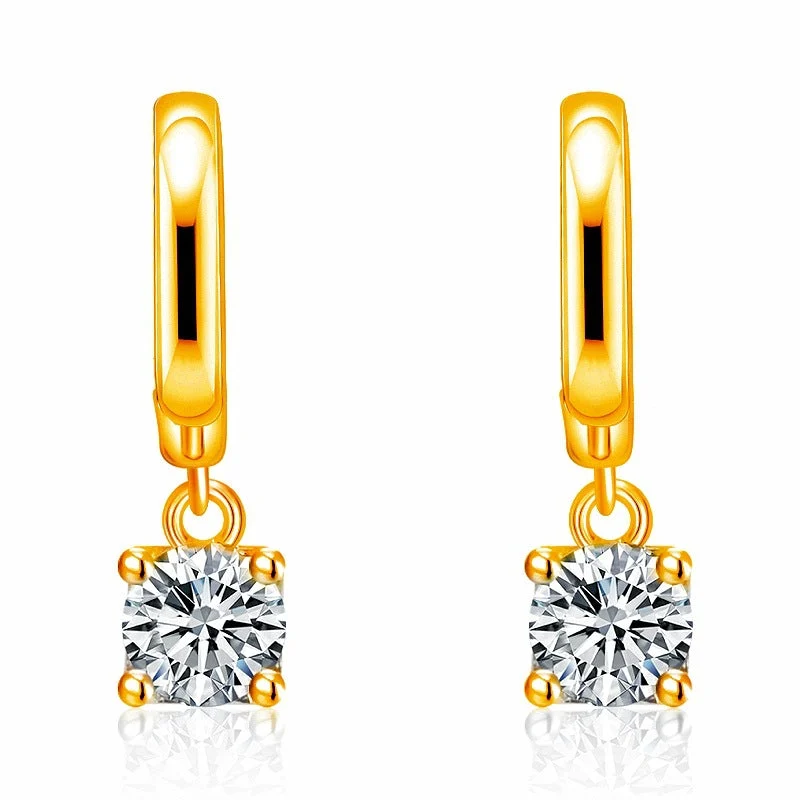 Aurora Square Drop Earrings | Gold