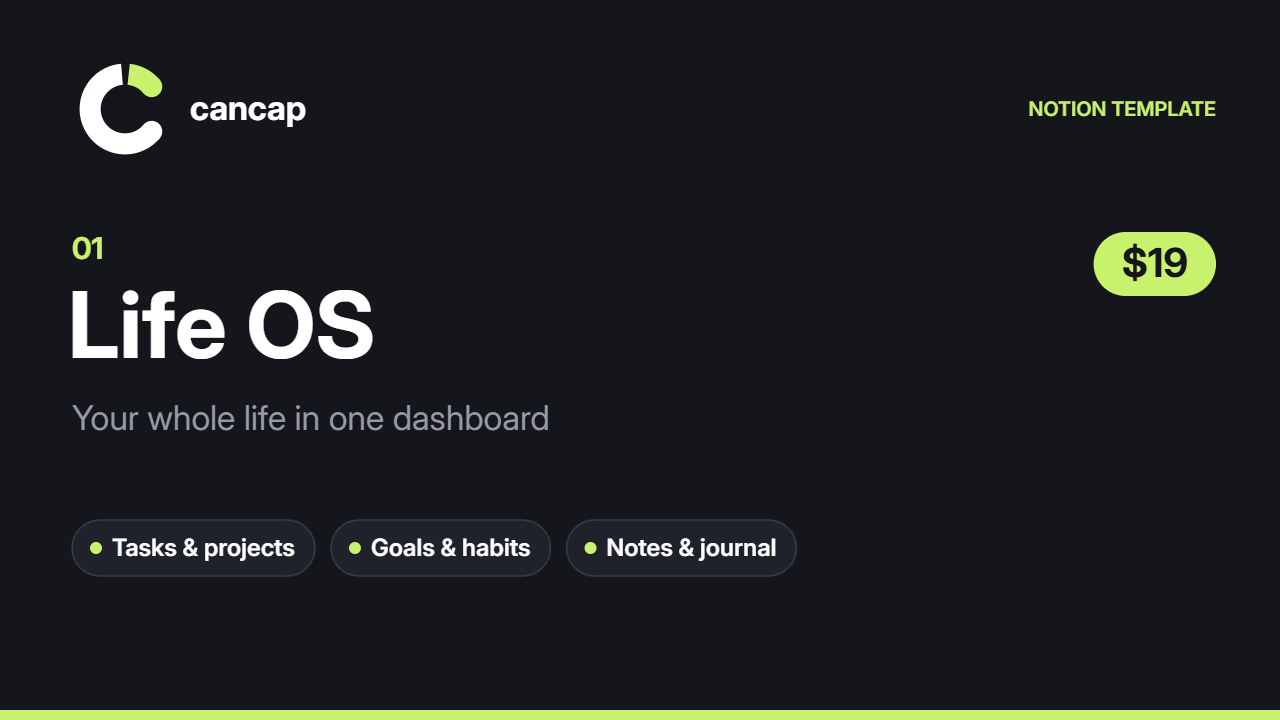 Life OS — All-in-One Notion Life Dashboard