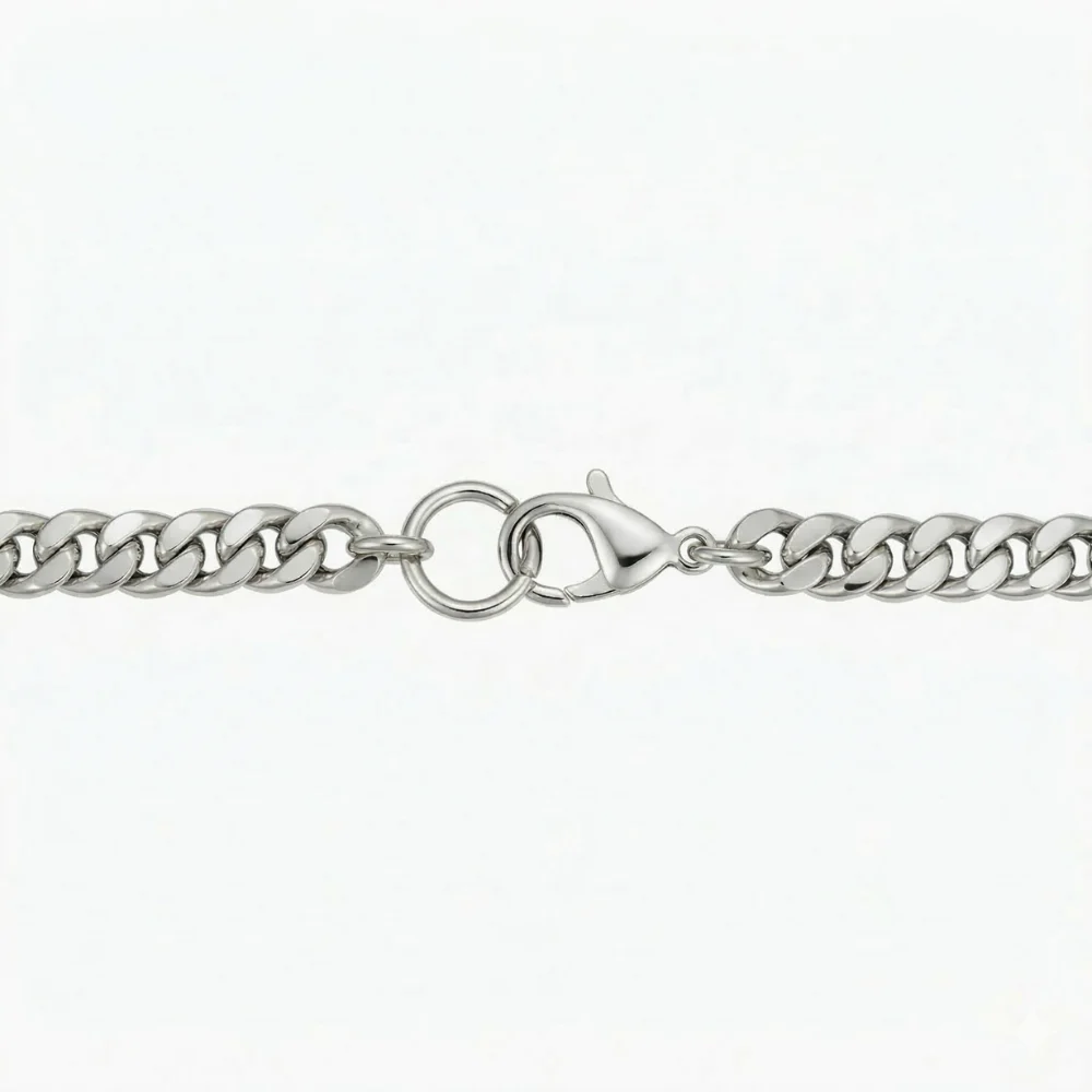 Estate Cuban Bracelet | White Gold