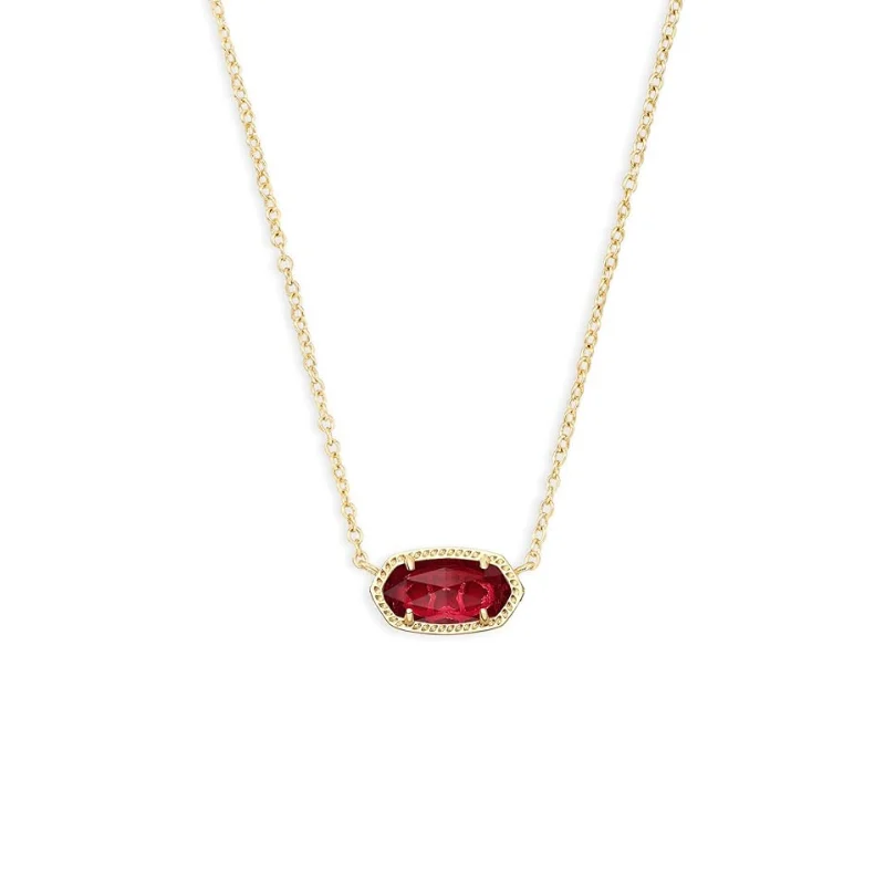 Classic Oval Ruby Necklace | Gold