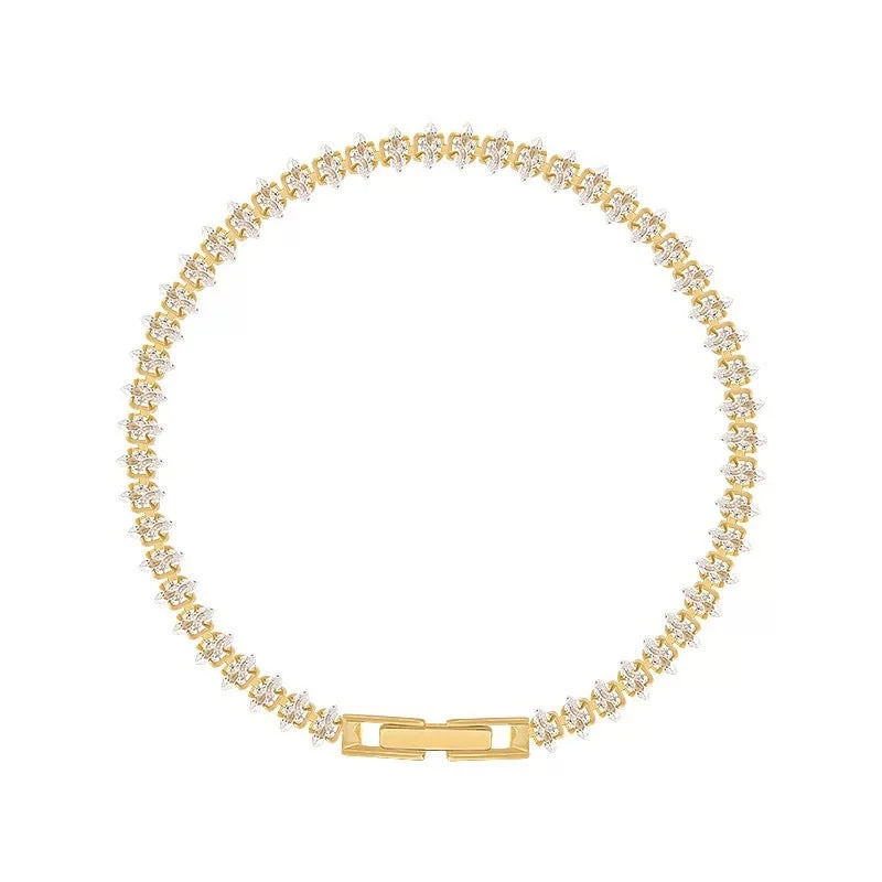 Vionelle Marquise Tennis Bracelet | Gold