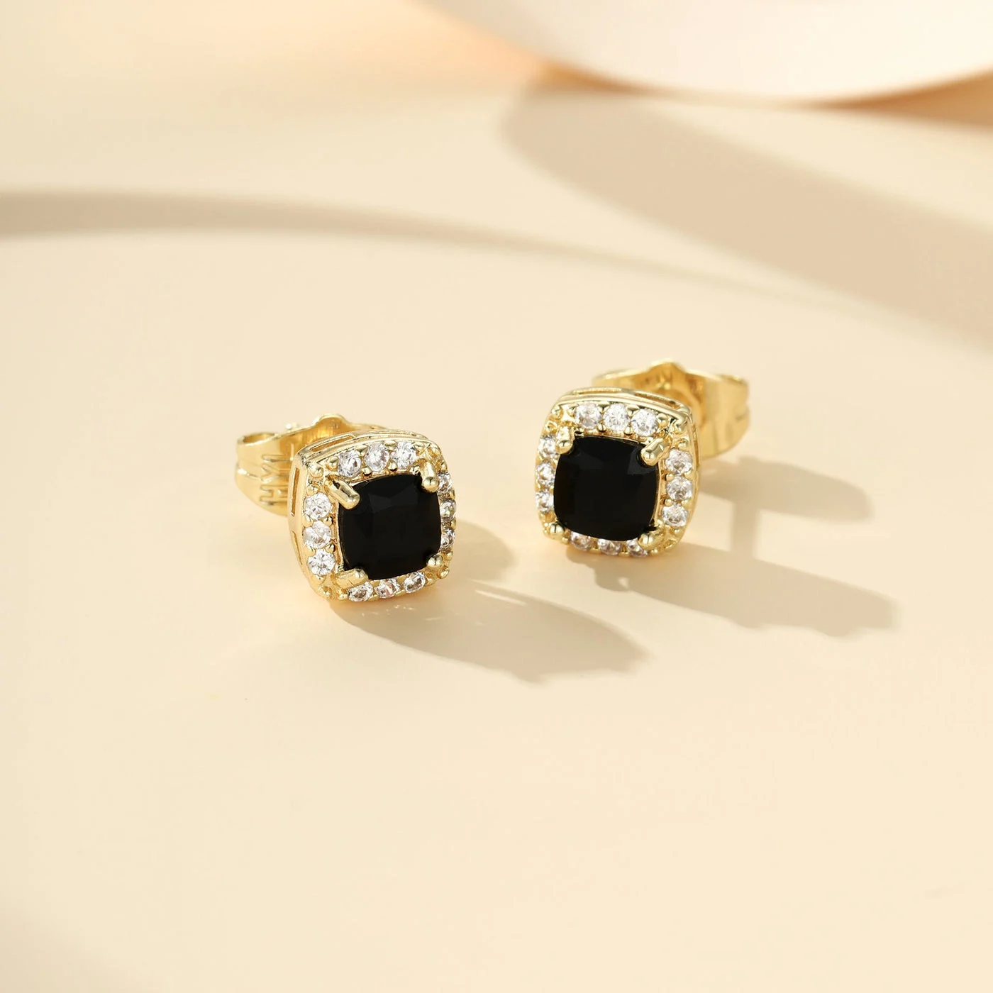 Midnight Royale Stud Earrings | Gold