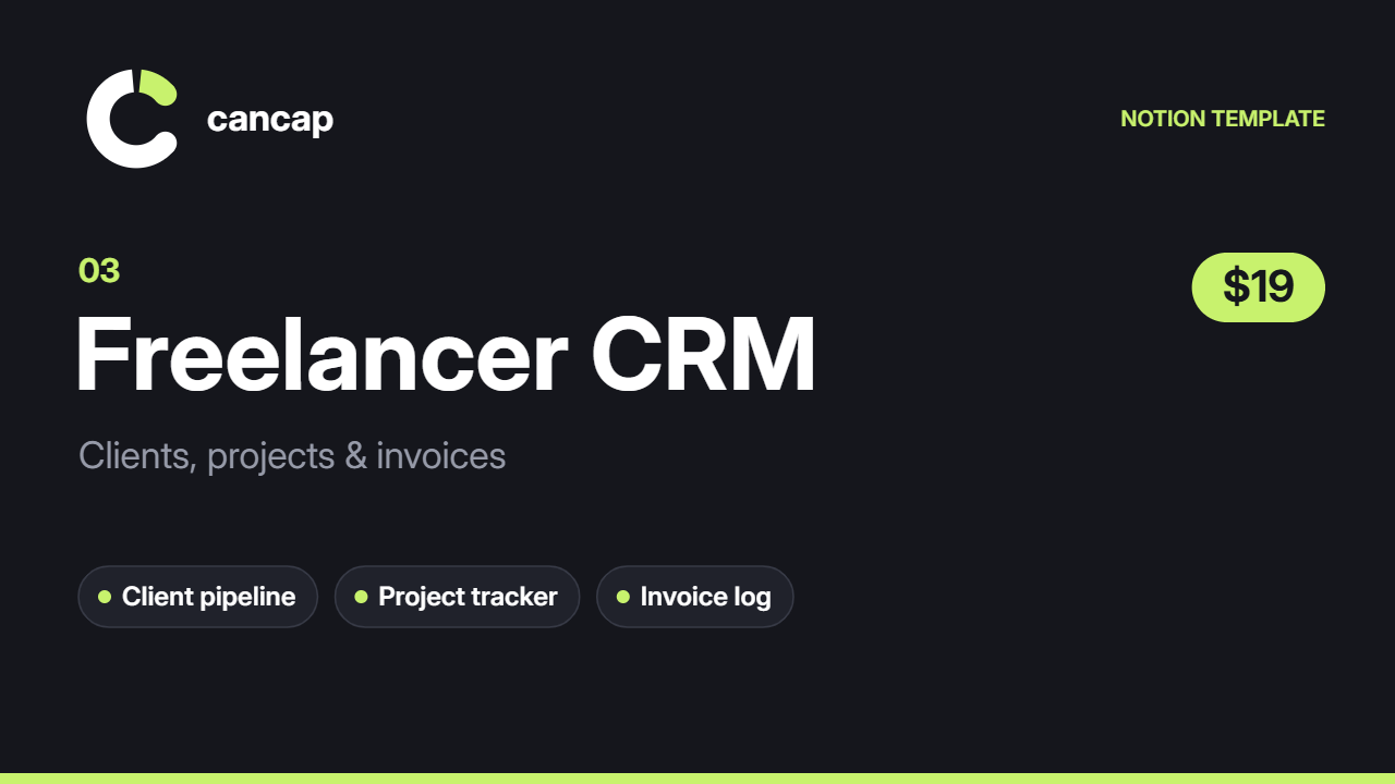 Freelancer CRM — Notion Client & Invoice Manager