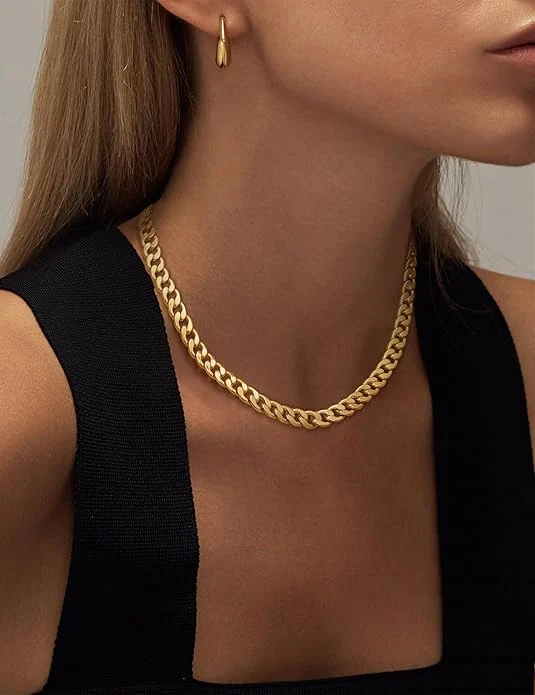Chunky Cuban Link Necklace | Gold