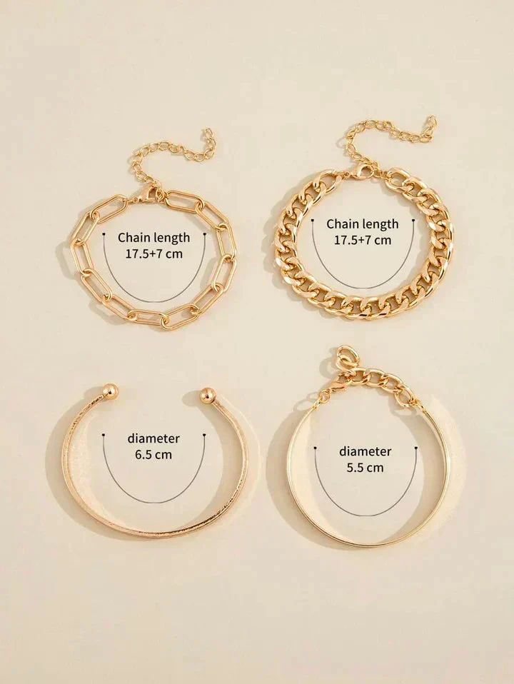 Elan Mercer Bracelet Set | White Gold