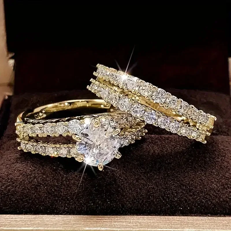 Eternal Radiance Ring Set | White Gold