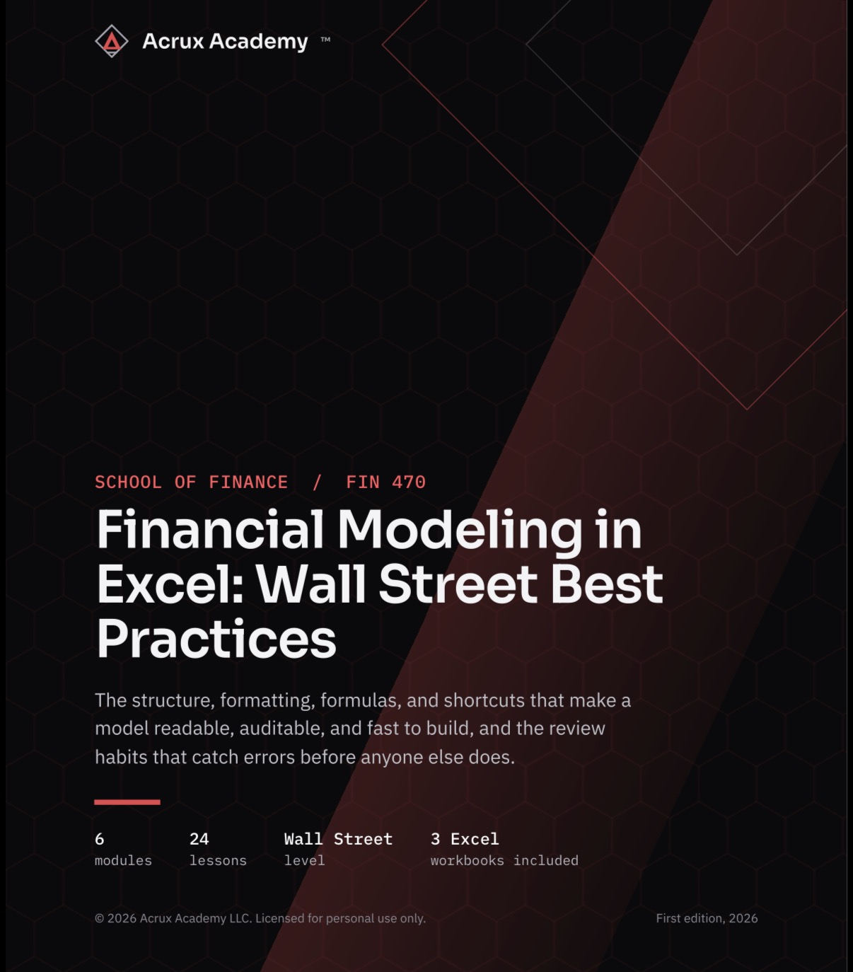 FIN 470: Financial Modeling
