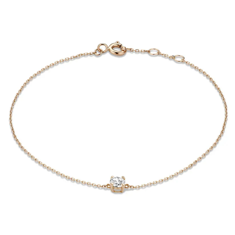 Cléa Moissanite Stone Bracelet | Gold