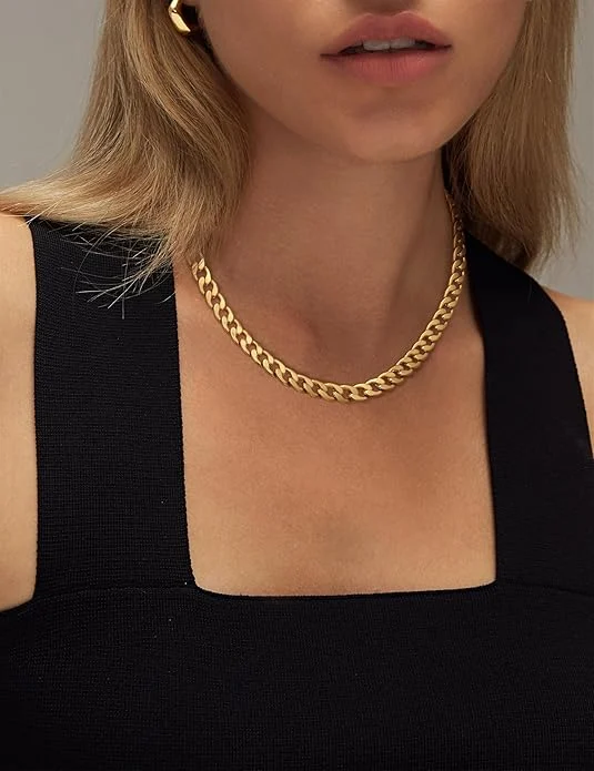 Chunky Cuban Link Necklace | Gold