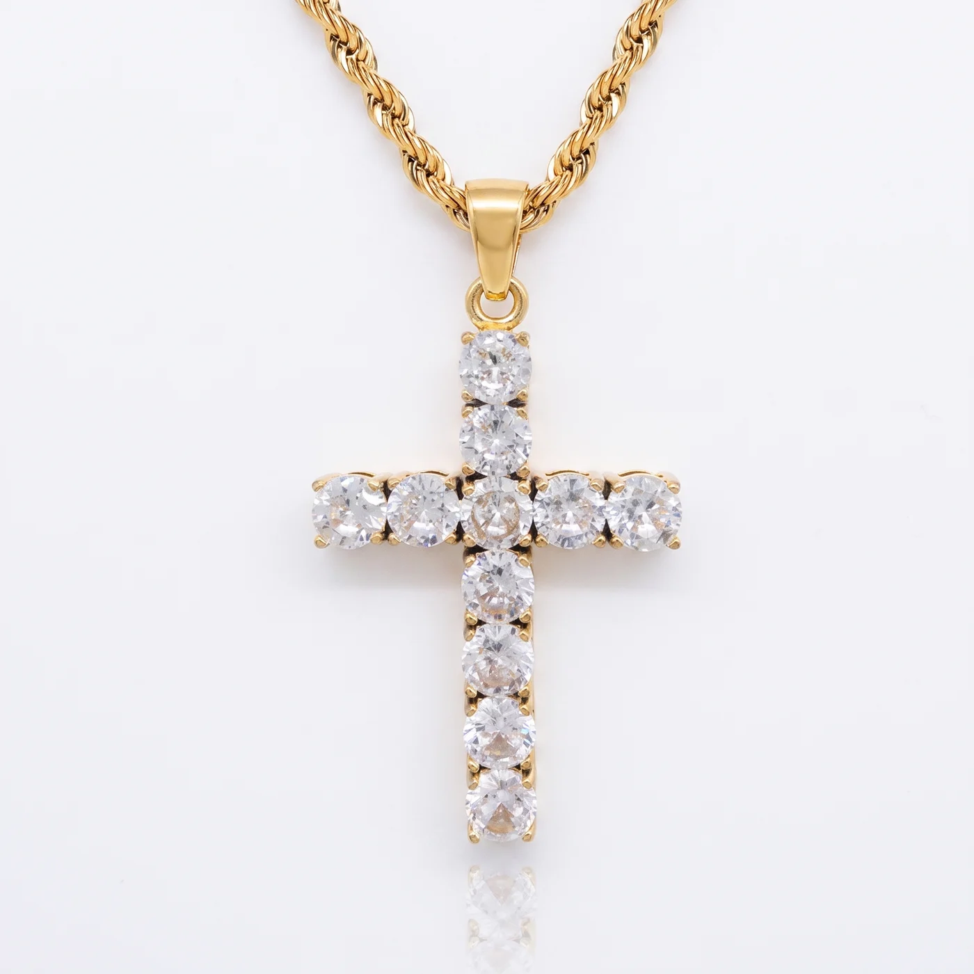 Cross necklace | Gold