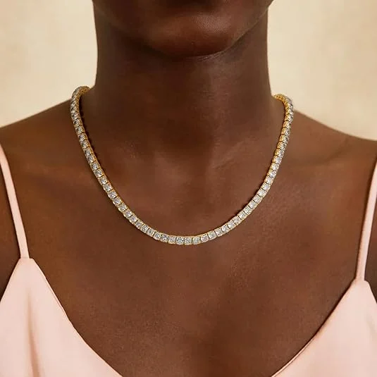 Tennis Necklace | Gold