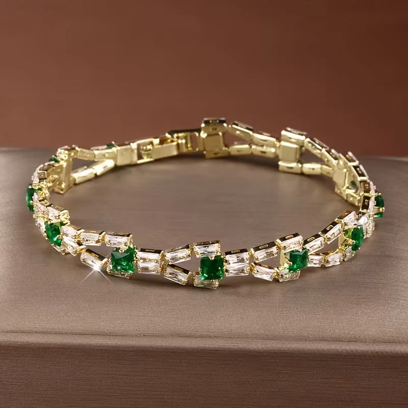 Verde Link Tennis Bracelet | Gold