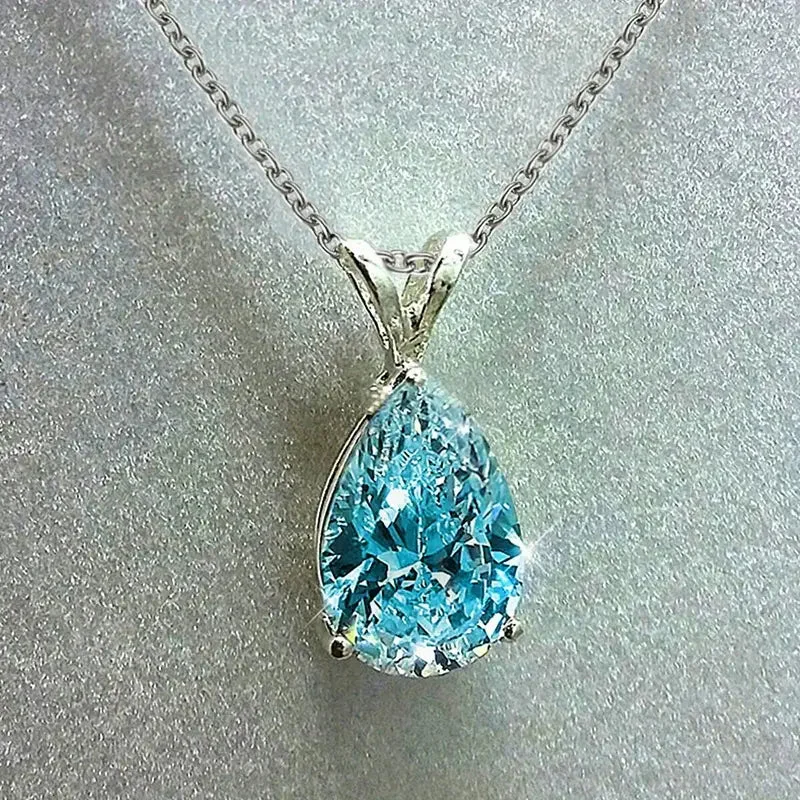 Ocean's Tear Necklace | White Gold