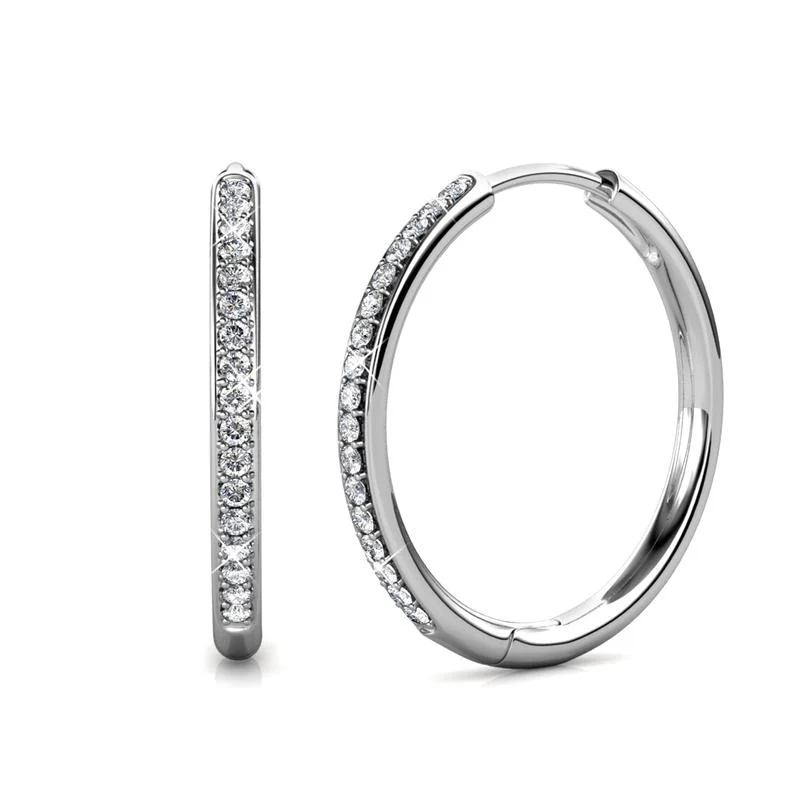 Sorel Pave Earrings | White Gold