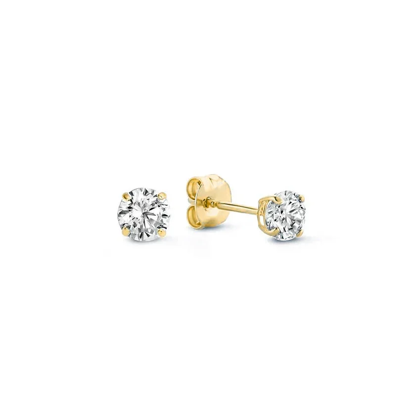 Larmes de Lune Stone Stud Earrings | Gold