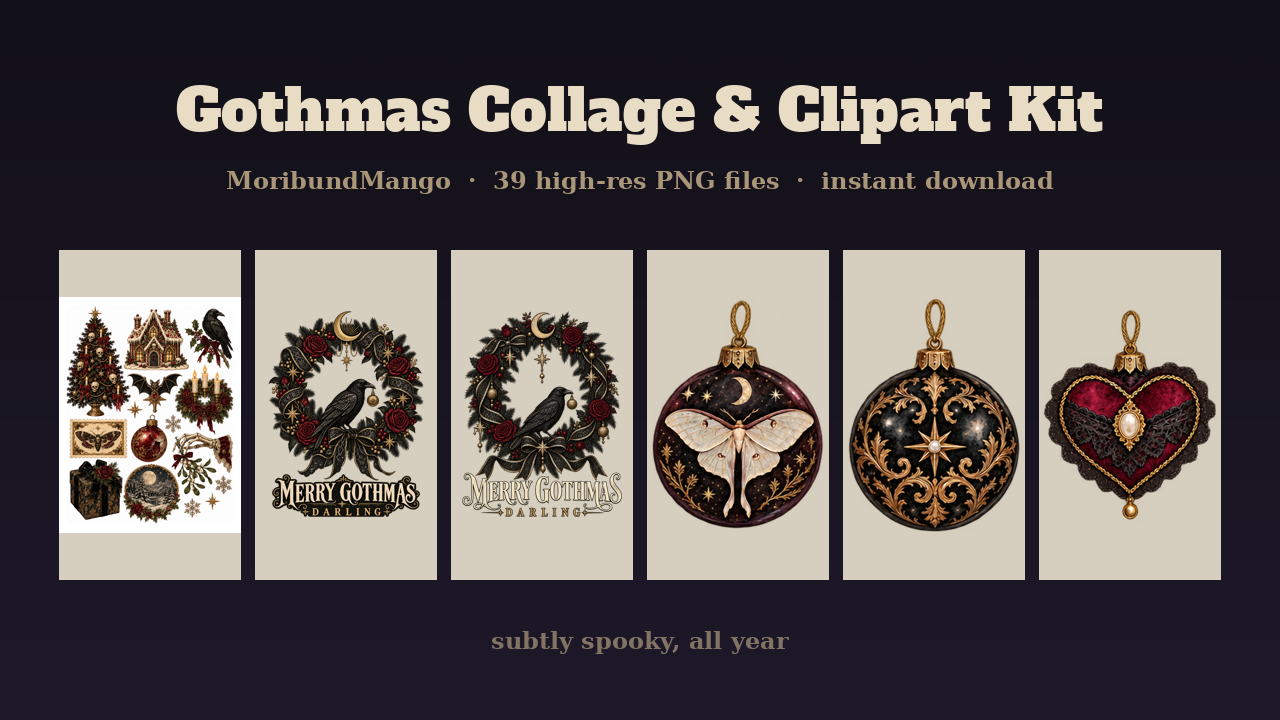Gothmas Collage & Clipart Kit