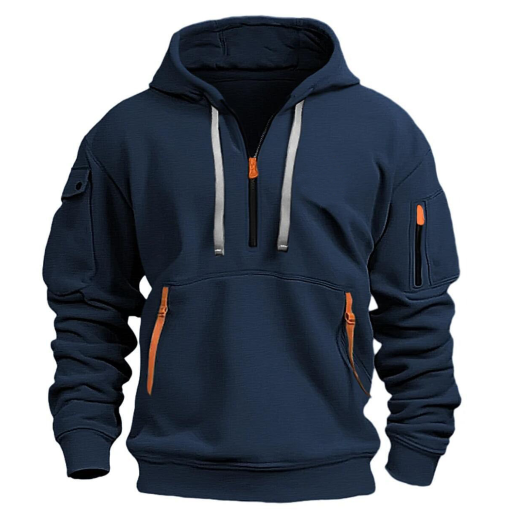 Harlow Collection | Men's Hoodie with Functional Zipper Pockets