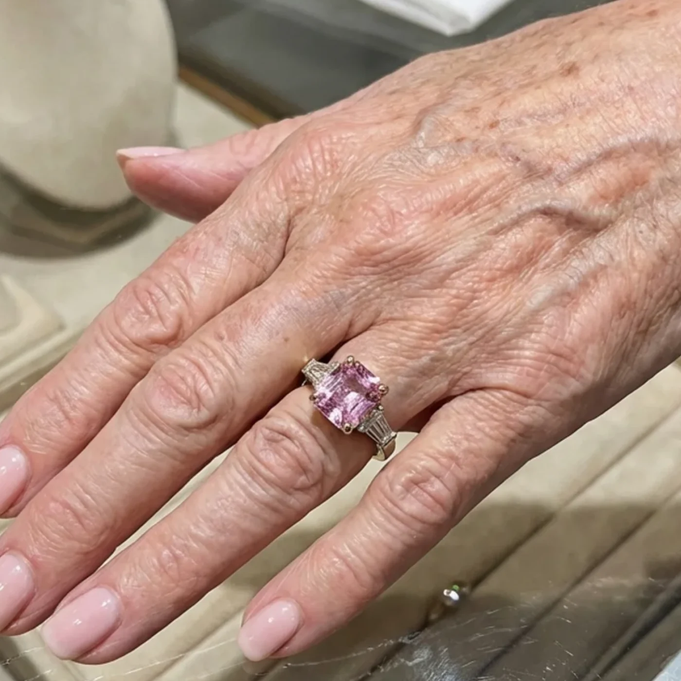Pink Verve Ring | White Gold