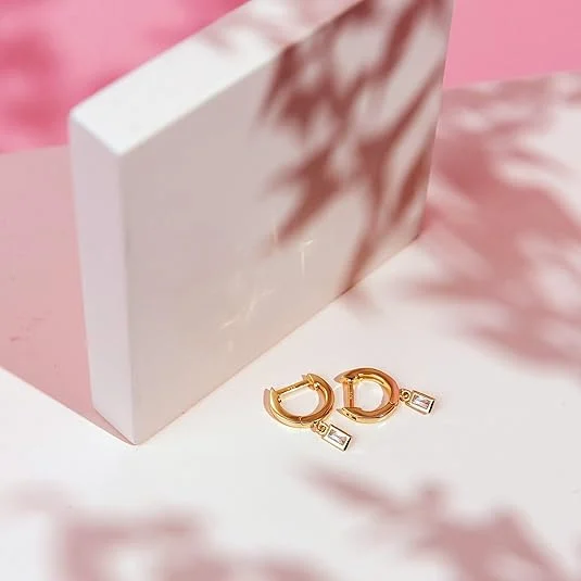 Bar Drop Earrings | Gold