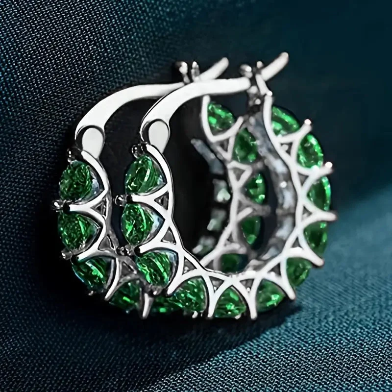 Elena Marlowe Hoop Earrings | White Gold
