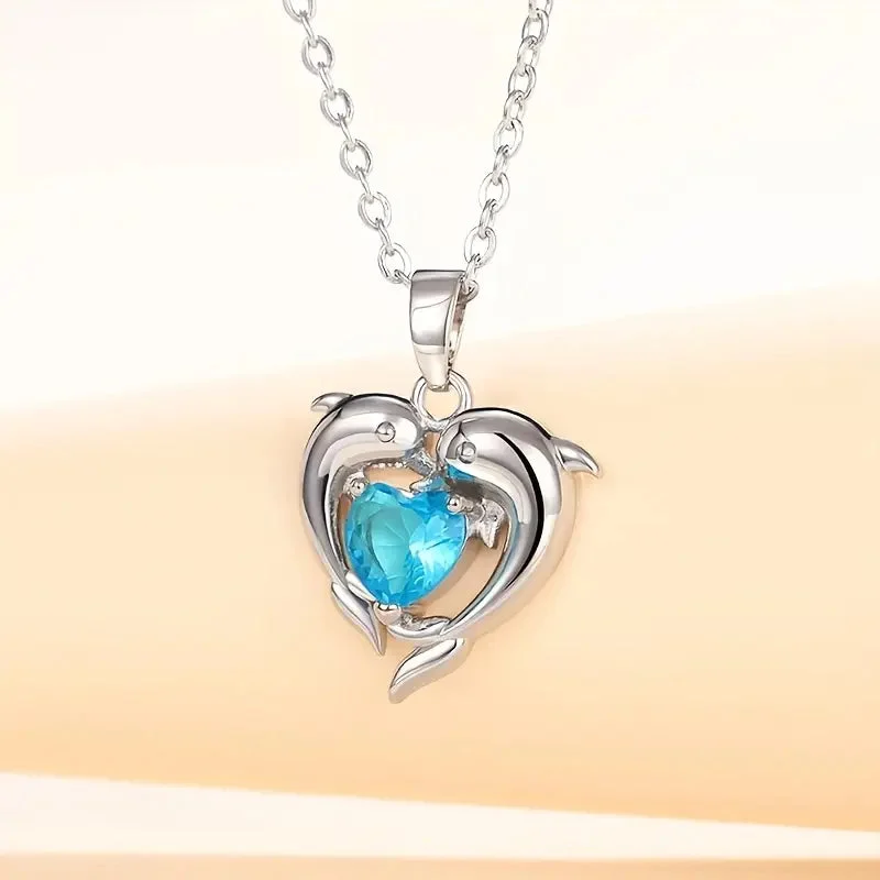 Oceanheart Twins Necklace | White Gold
