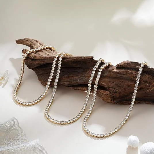 Tennis Necklace | Gold