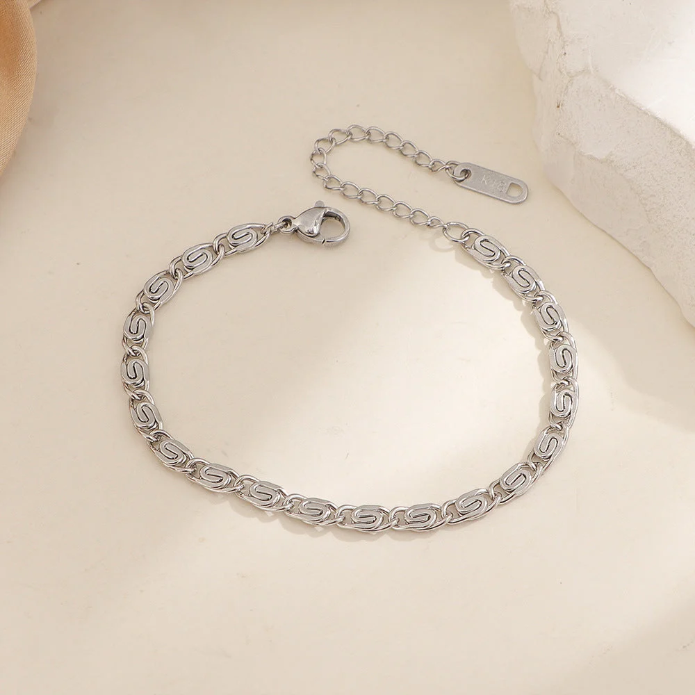 Nusa Woven Chain Bracelet | White Gold