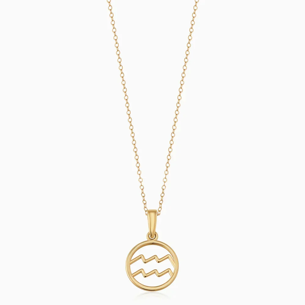 Zodiac sign necklace - Gold