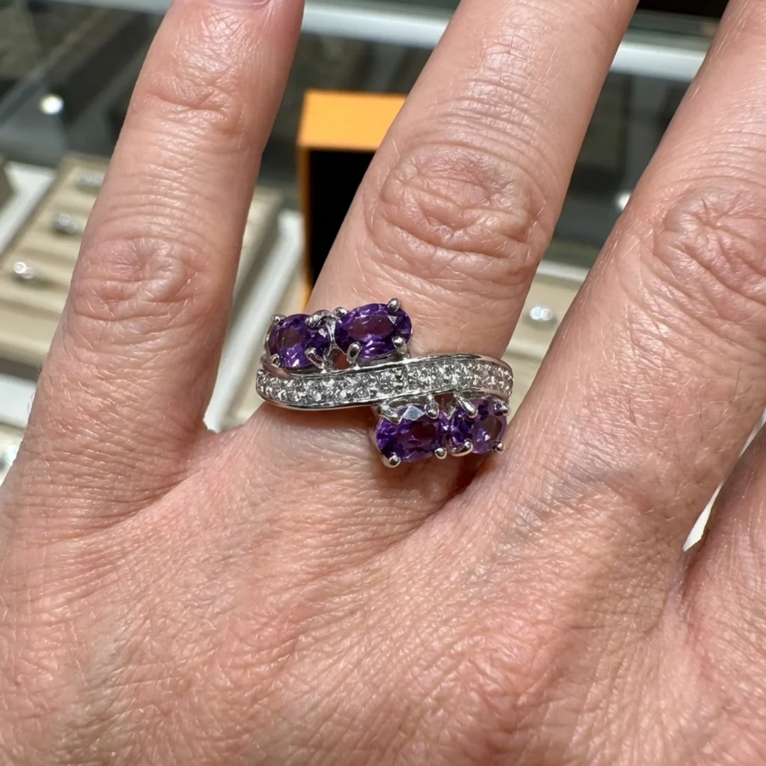 Lavender Flow Ring | White Gold