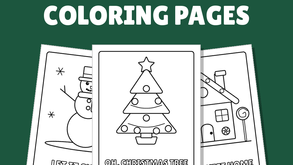 Bold & Easy Christmas Coloring Pages, 20 Big Simple Designs, Printable PDF