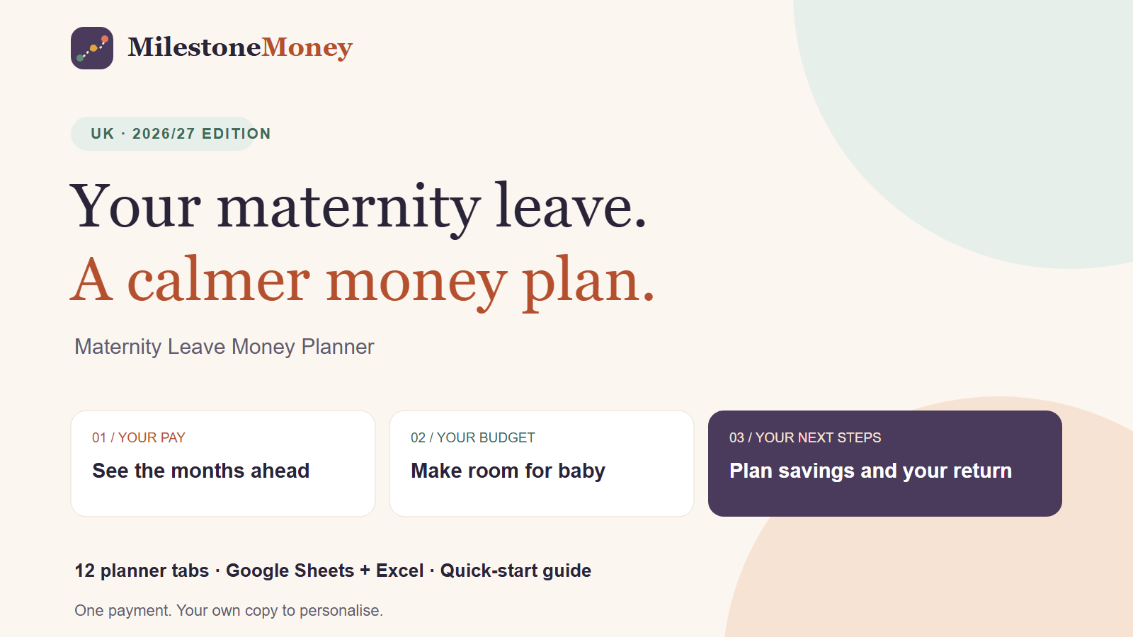 UK Maternity Leave Money Planner