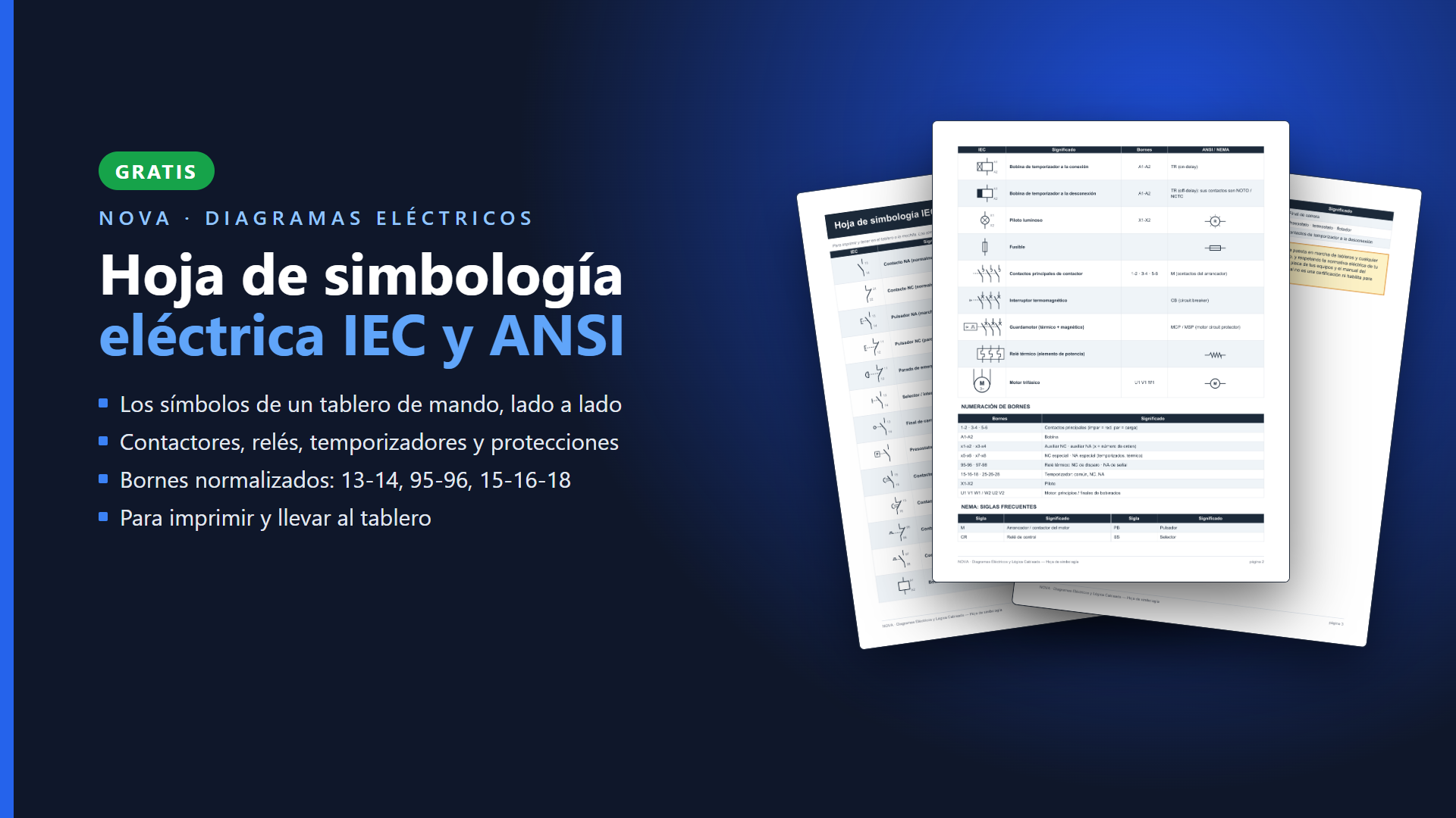Hoja de Simbología Eléctrica IEC y ANSI (gratis)