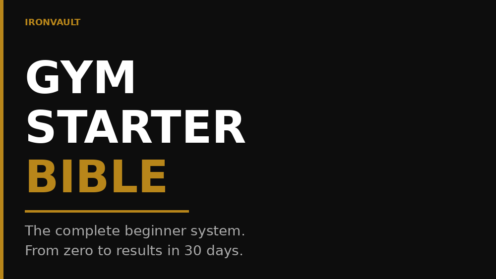 Gym Starter Bible