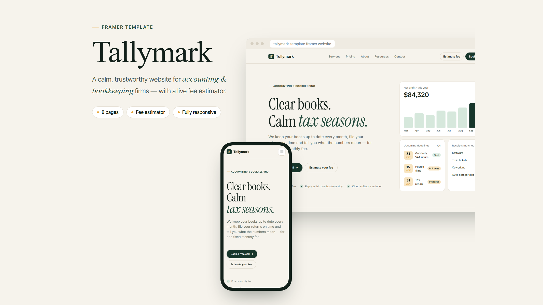 Tallymark — Framer Template for Accounting Firms