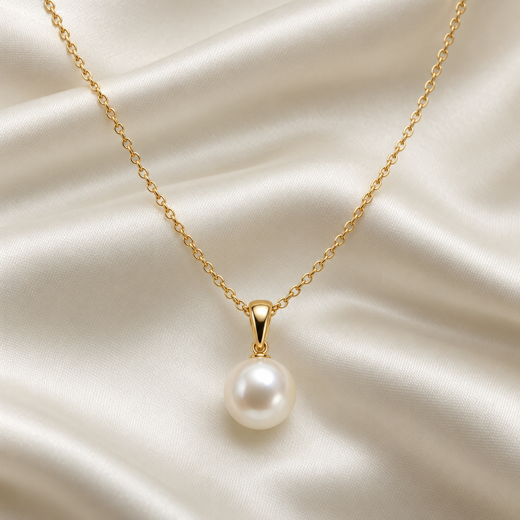 Classic Gold Pearl Necklace