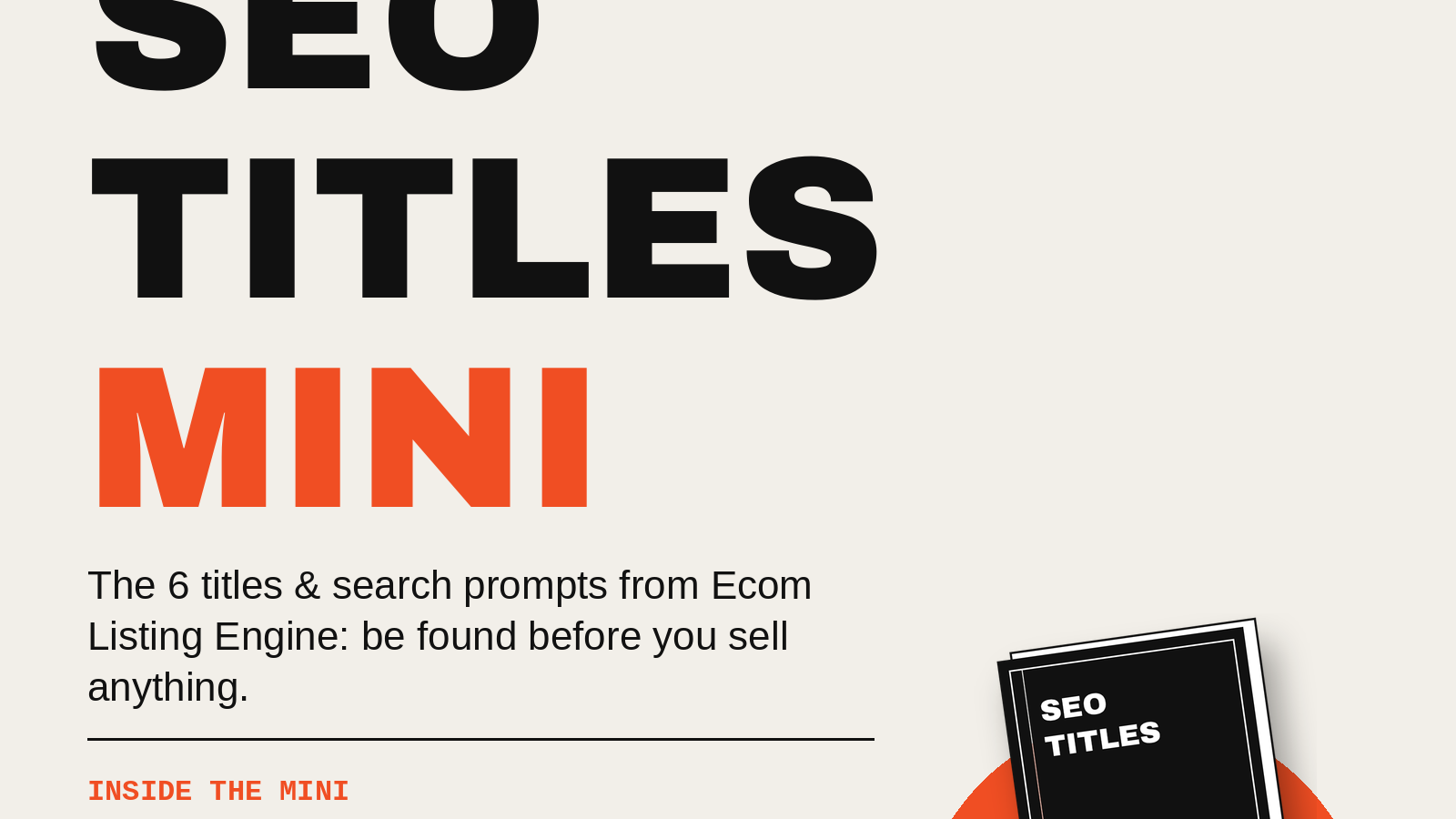 Ecom SEO Titles Mini