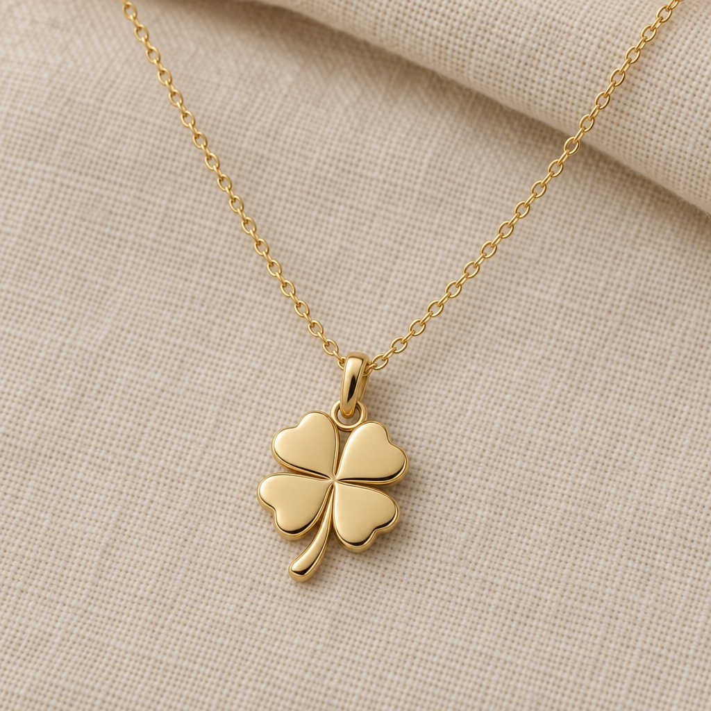 Gold Clover Charm Necklace
