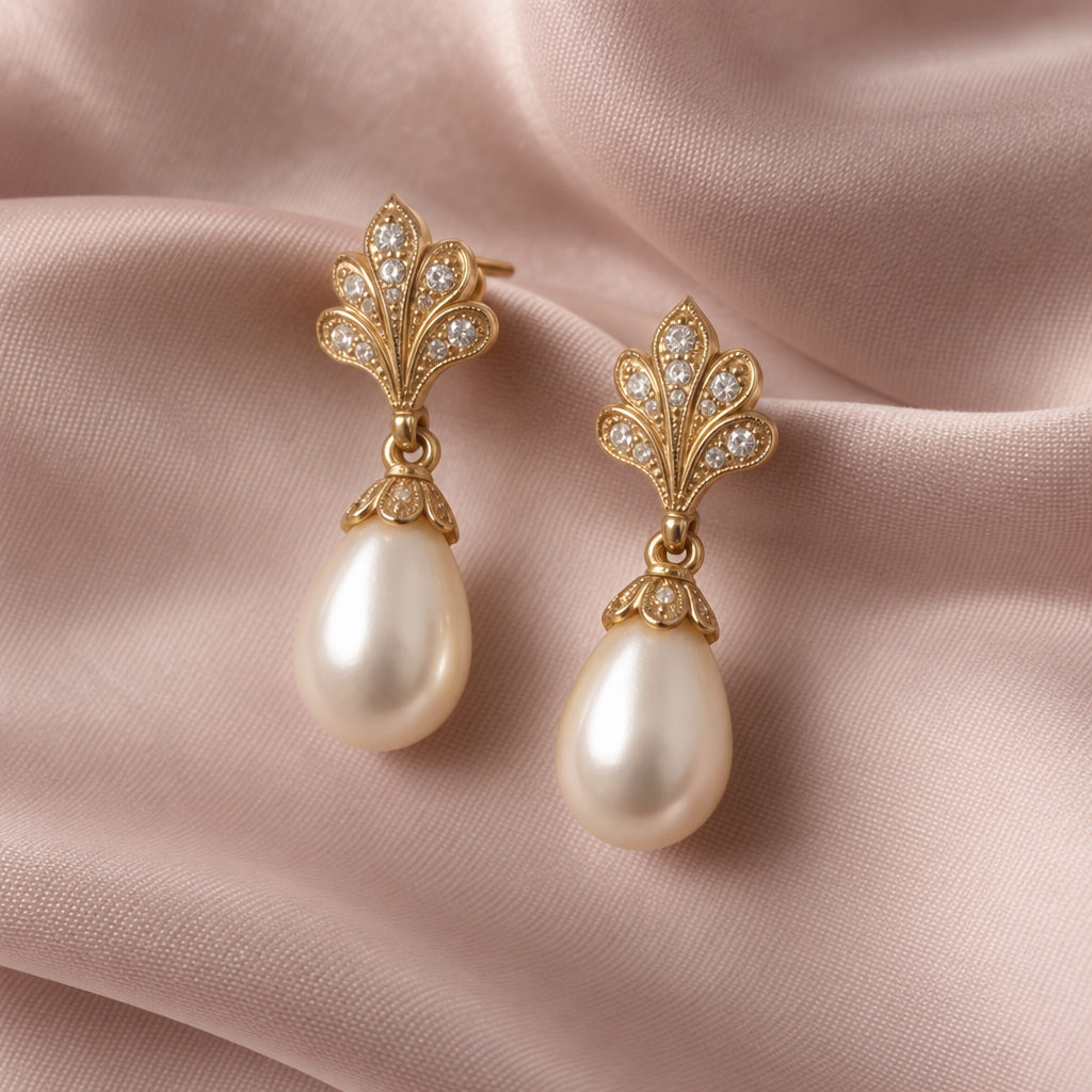 Retro Pearl Drop Earrings
