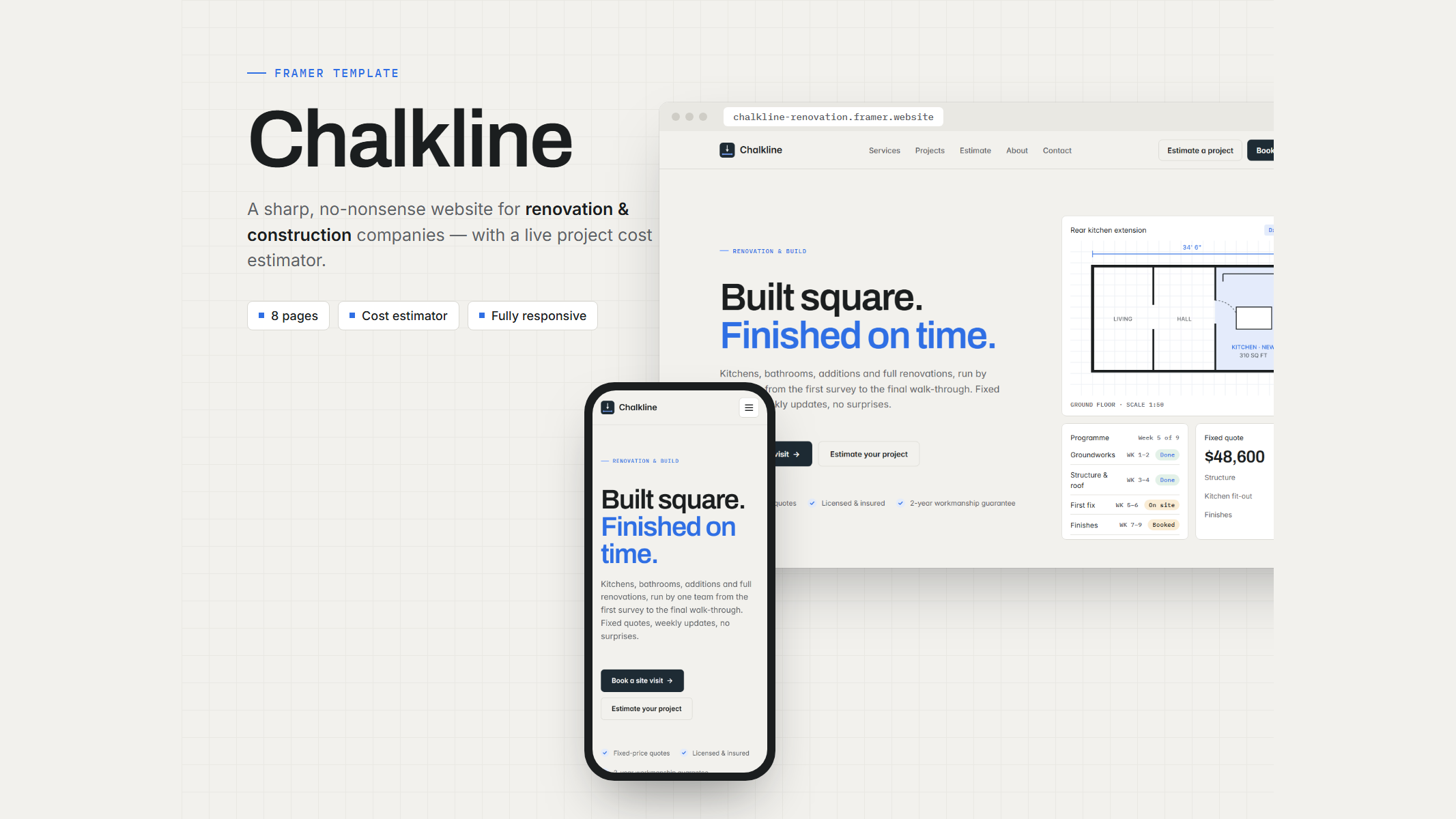 Chalkline — Framer Template for Renovation Companies