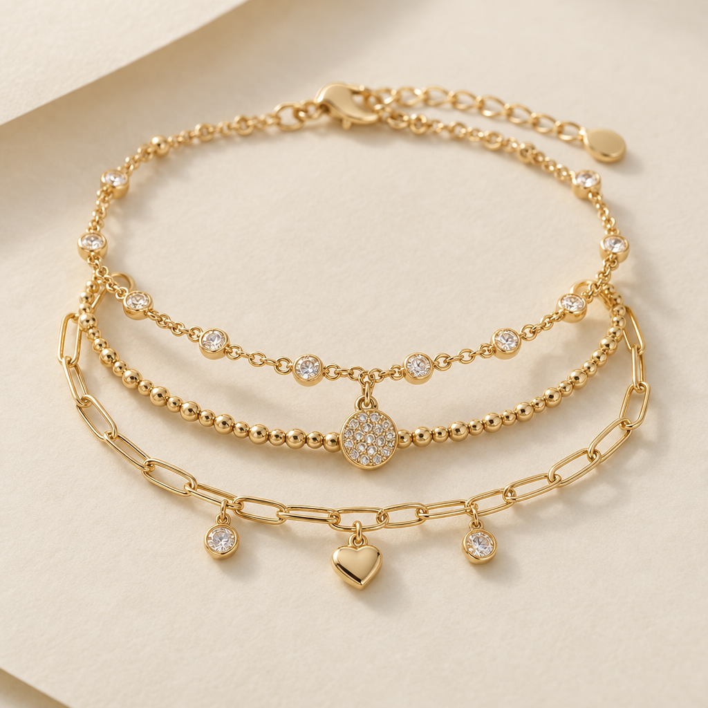Vernetta Layered Bracelet Set