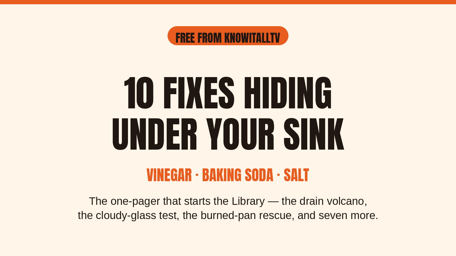 10 Fixes Hiding Under Your Sink