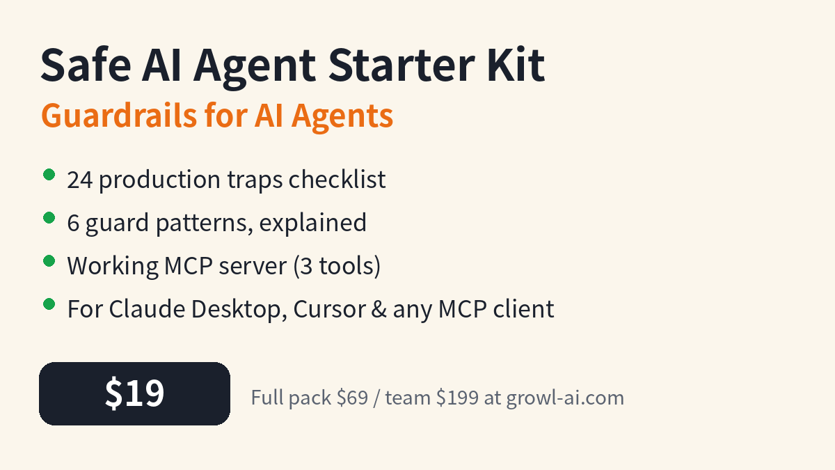 Safe AI Agent Starter Kit — Guardrails for AI Agents