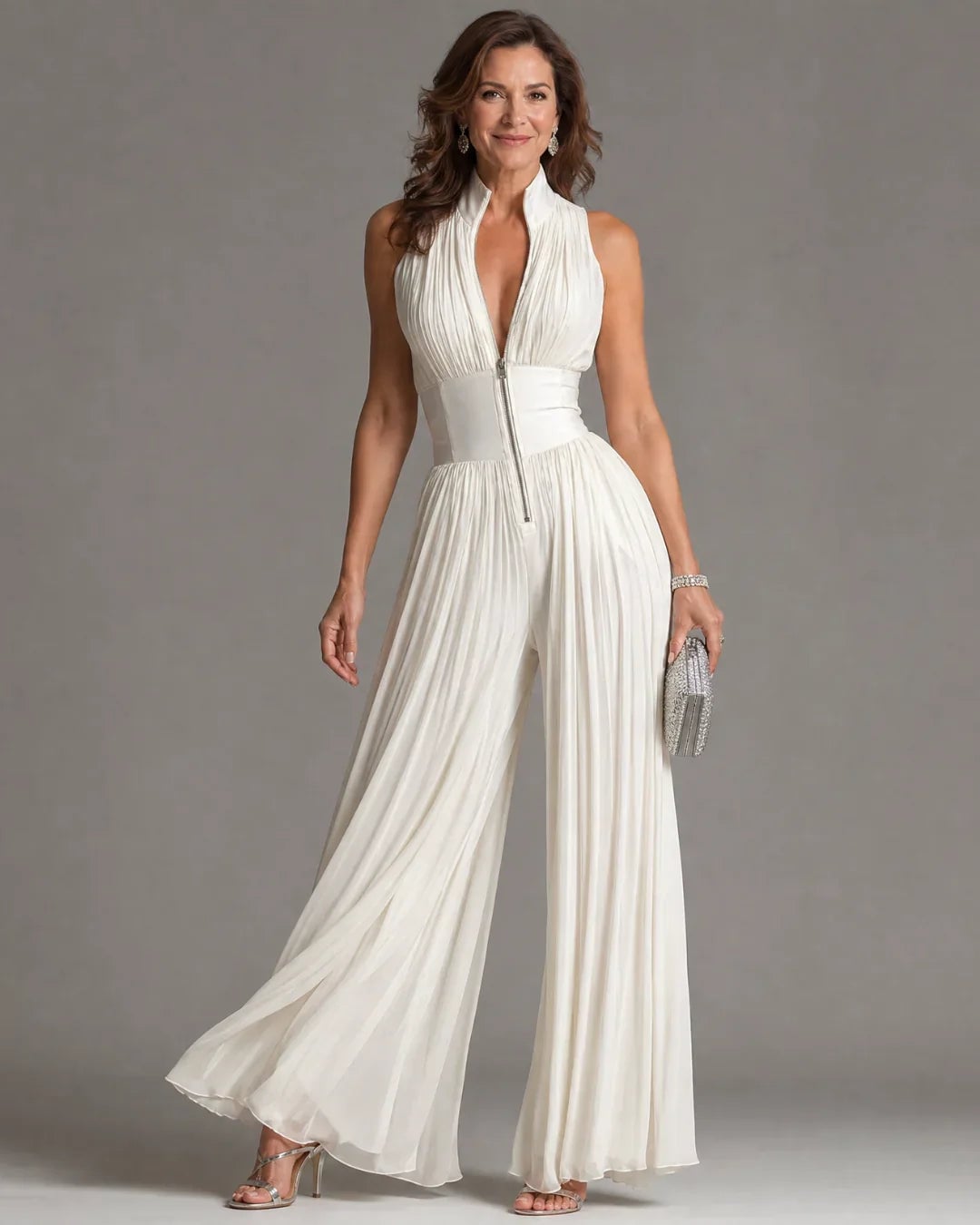Ivelisse | Jumpsuit Plisado con Zíper